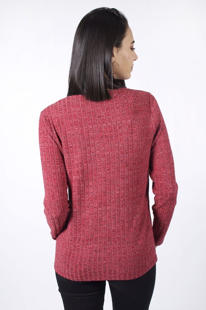 Polera printer flores rojo-2