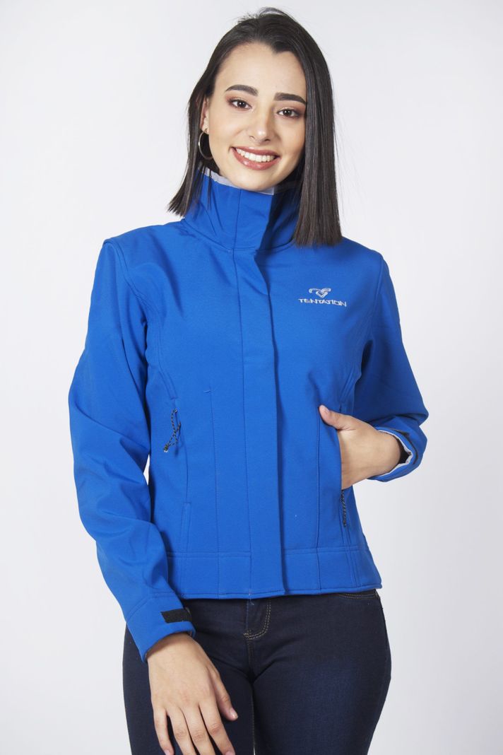 Softshel dama clasica azul-0