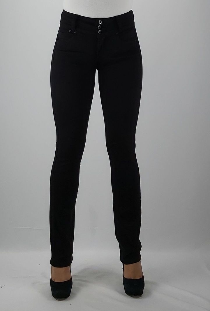 Pantalon gab. tiro alto recto negro-0