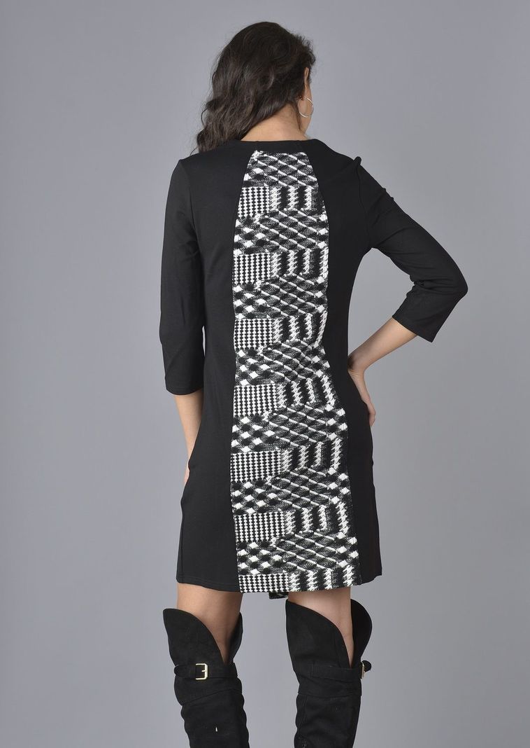 Vestido aplicación cierre negro-2