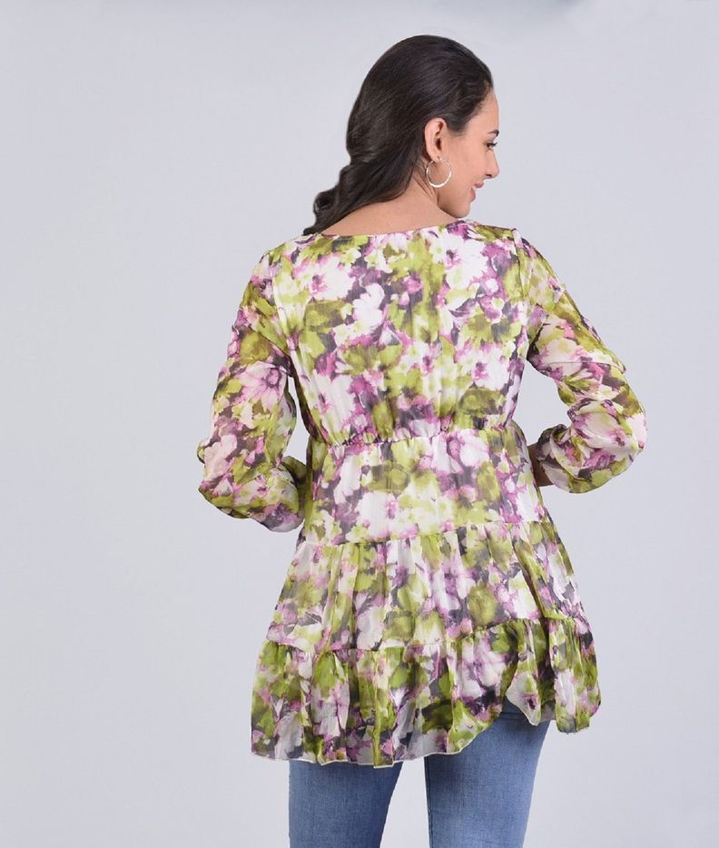 Bluson chifon verde-1