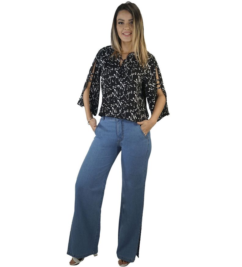 Jeans palazzo tiro alto push up-0