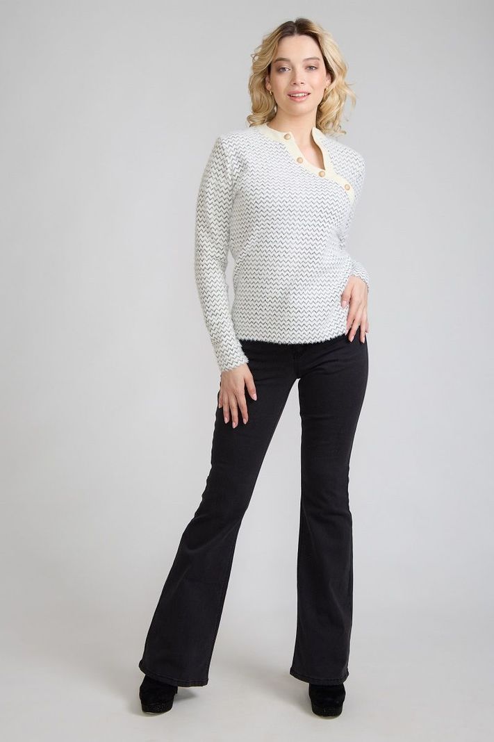 Jeans Flare Push Up Gris Tentation-0