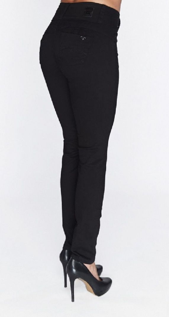 Pantalon gabardina t.a. pitillo negro-2