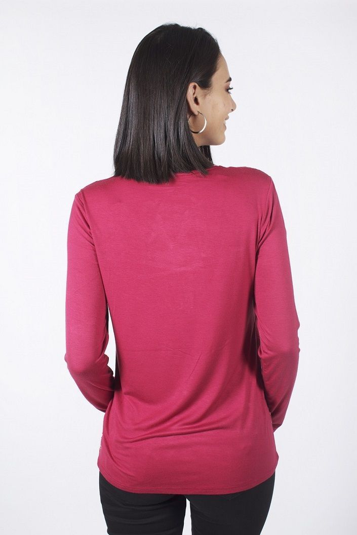 Polera printer pluma burdeo-2