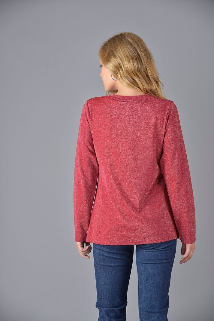 Polera printer lurex burdeo-1