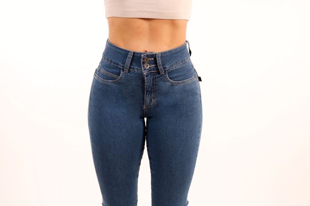 Jeans Semi Recto T.A. Push Up Azul Tentation-3