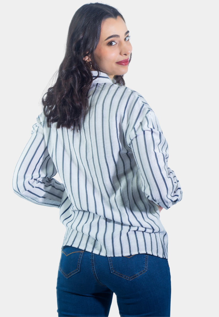 Blusa Rayas Azul Tentation-2