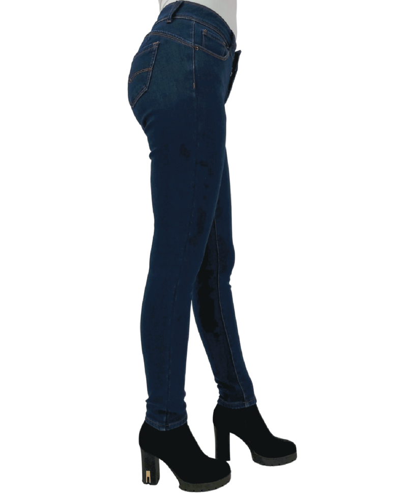 JEANS CON PIEL SKINNY T.A. PUSH UP DARK BLUE-1