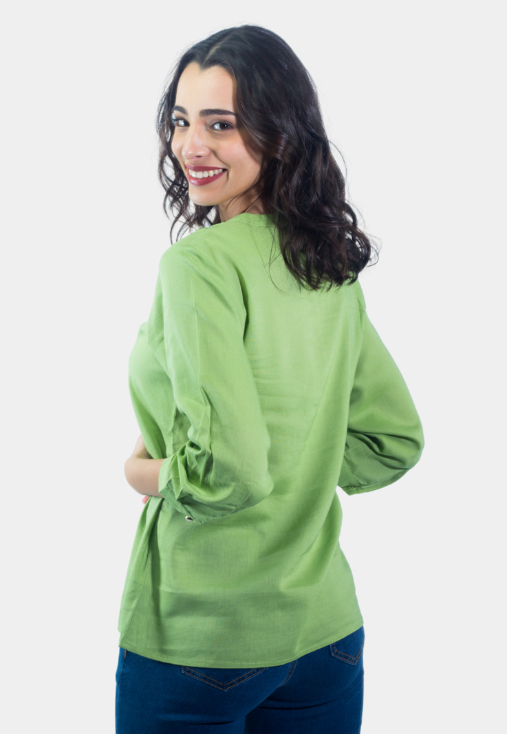 Bluson Abotonado Manga 3/4 Limon Tentation-2