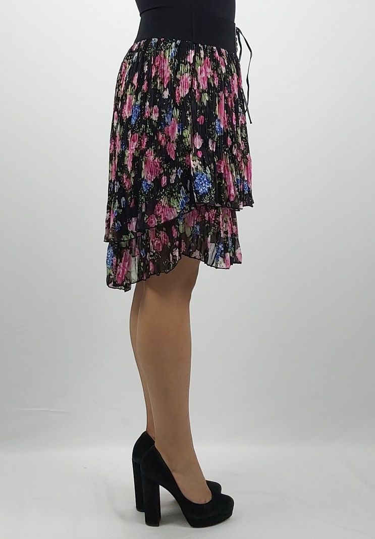 Falda chiffon estampado flor-1