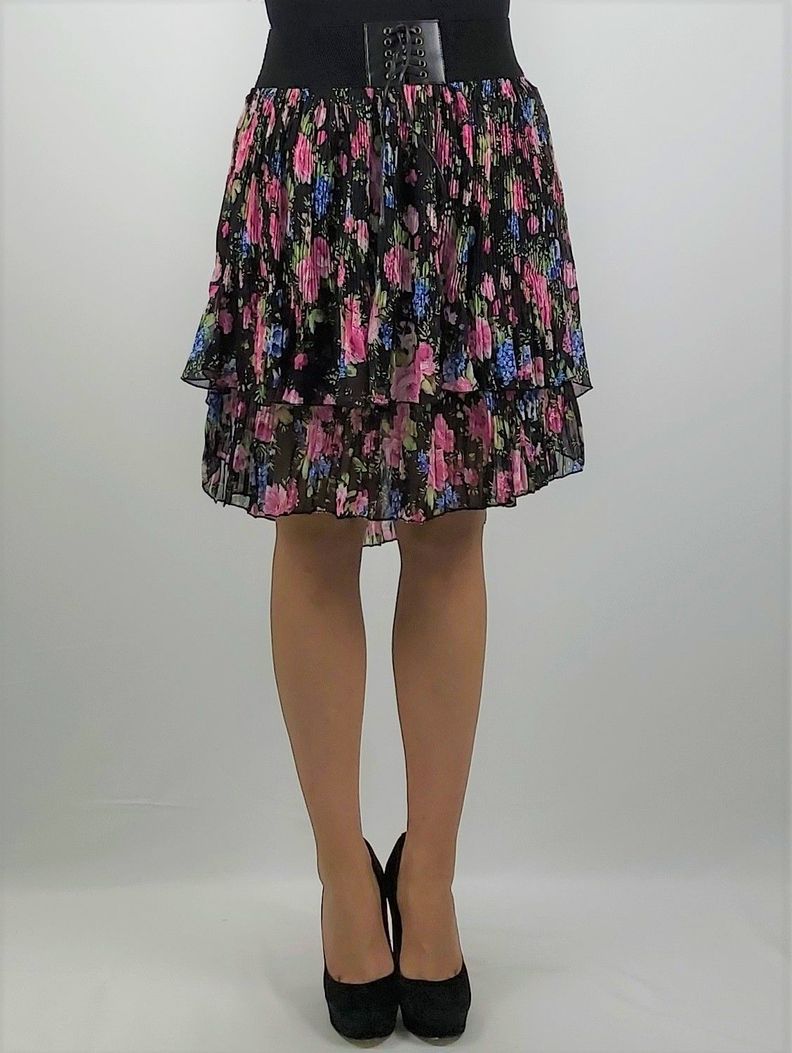 Falda chiffon estampado flor-0