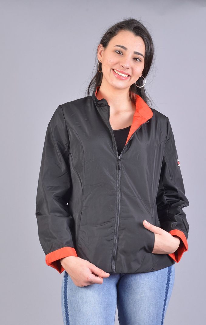 Corta viento reversible negro/rojo-0