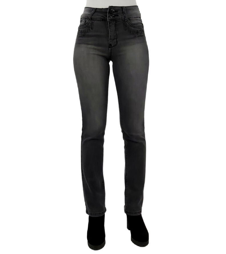 Jeans Recto Bordado T.A. Push Up-0