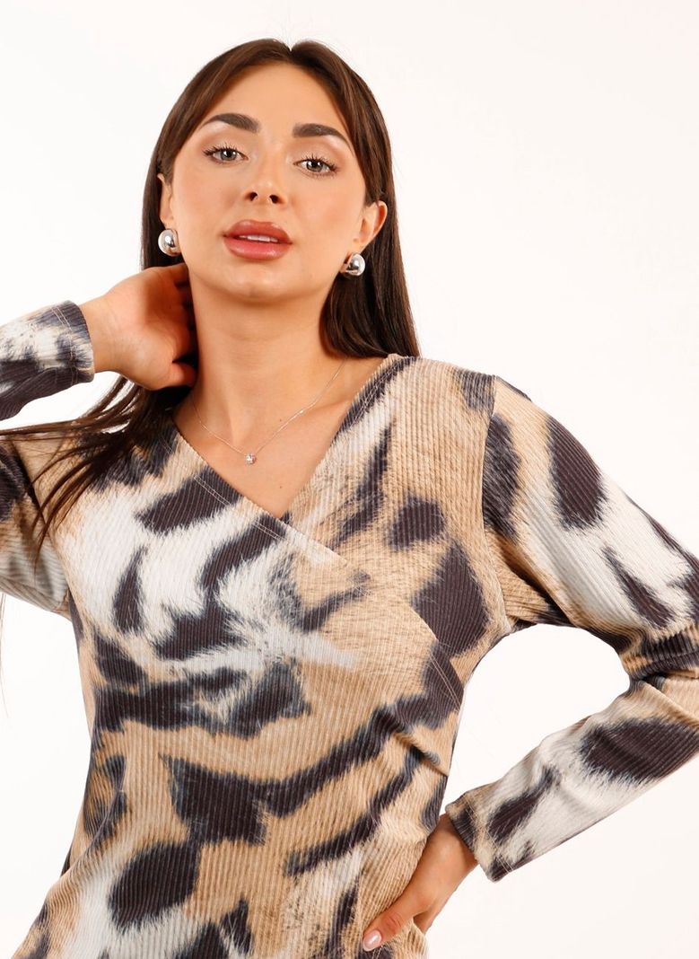 Polera Cruzada Angora Beige Tentation-2