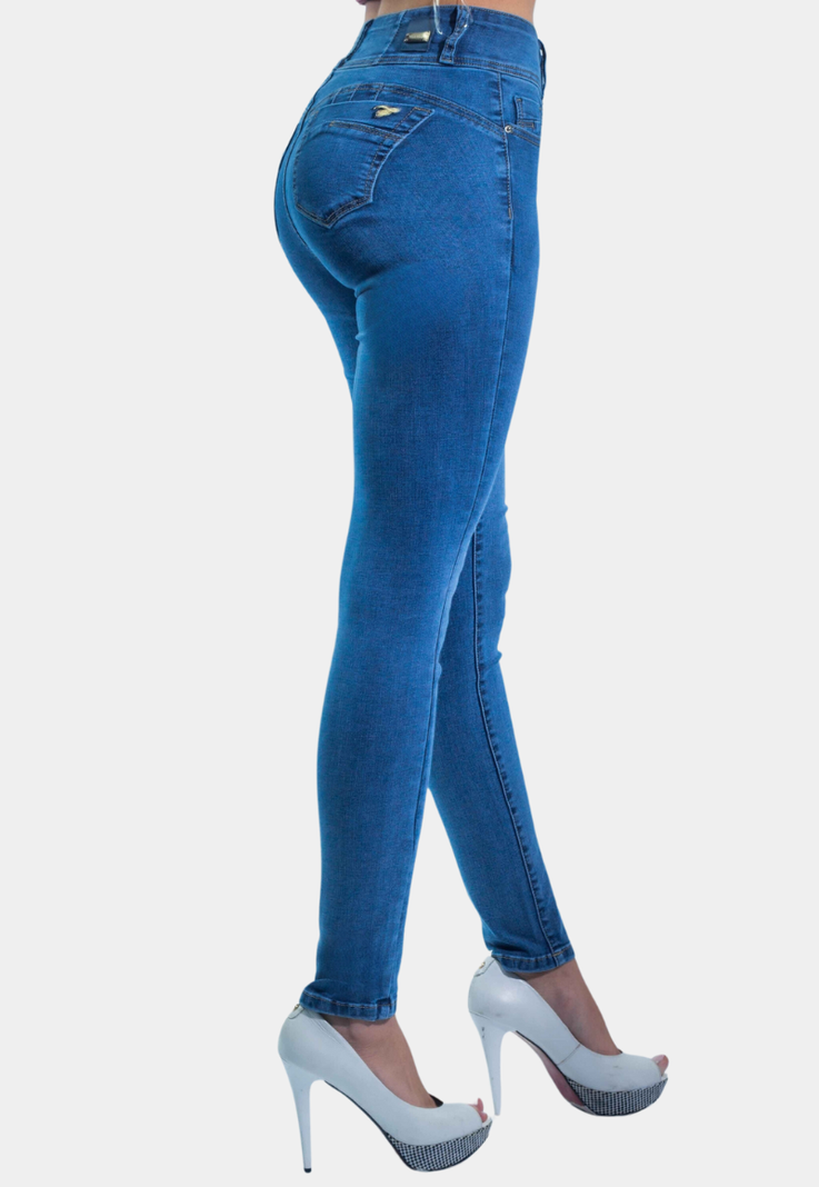 Jeans Pitillo Focalizado Azul  T.A. Push Up Tentation-2