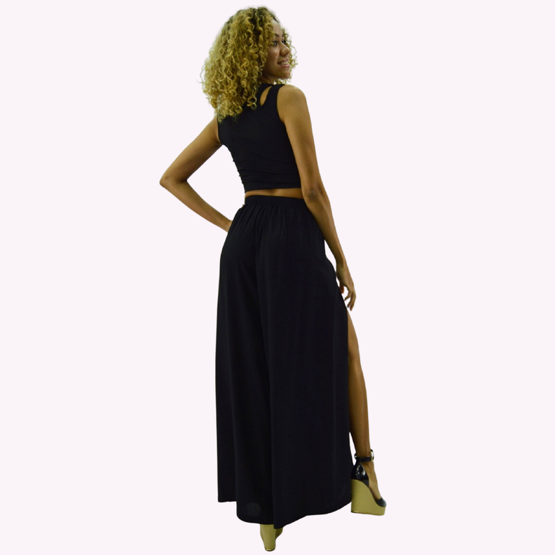 Pantalon Palazzo Tencel Viscosa-2