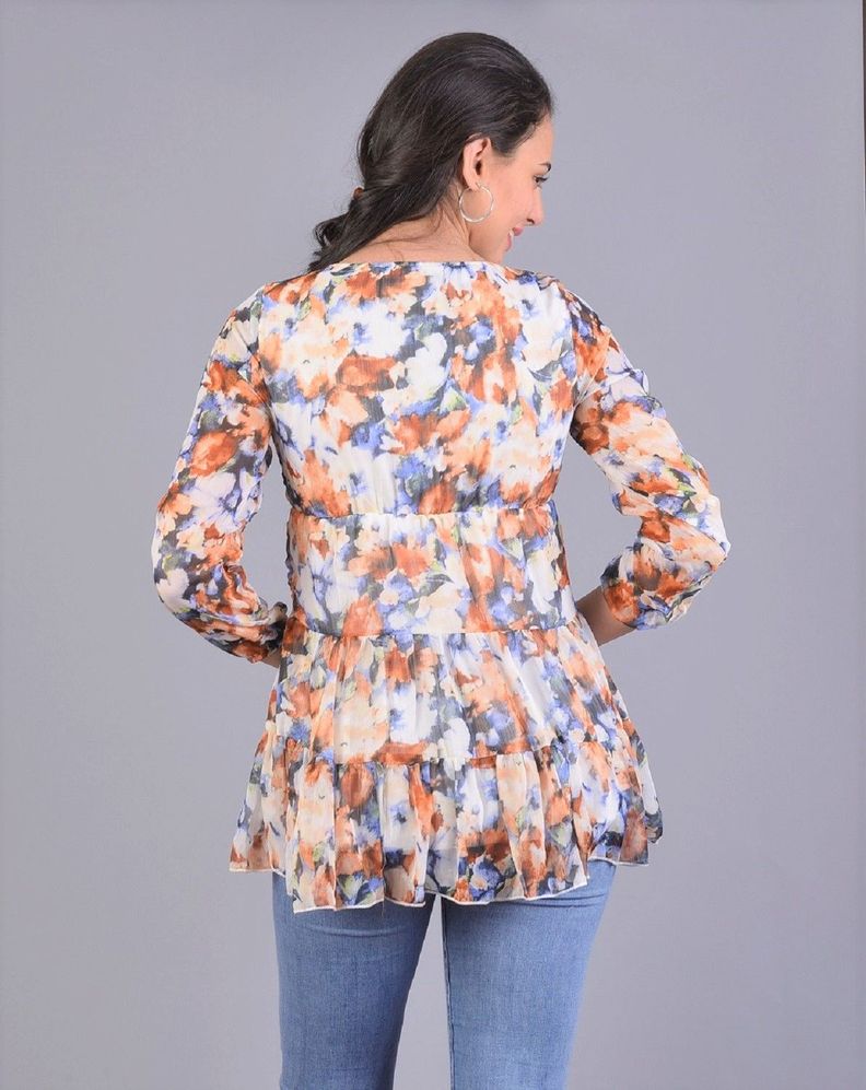Bluson chifon beige-1