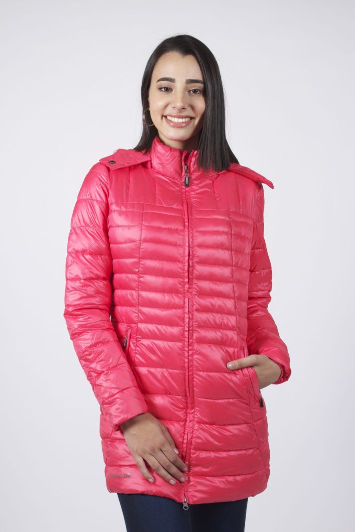 Parka larga coral-0