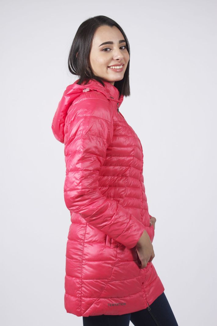 Parka larga coral-1