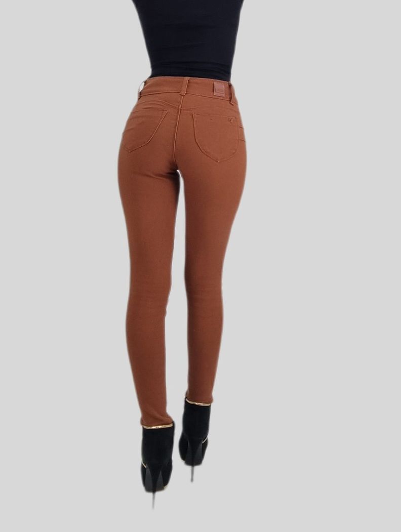 Jeans skinny t.alto marron-3