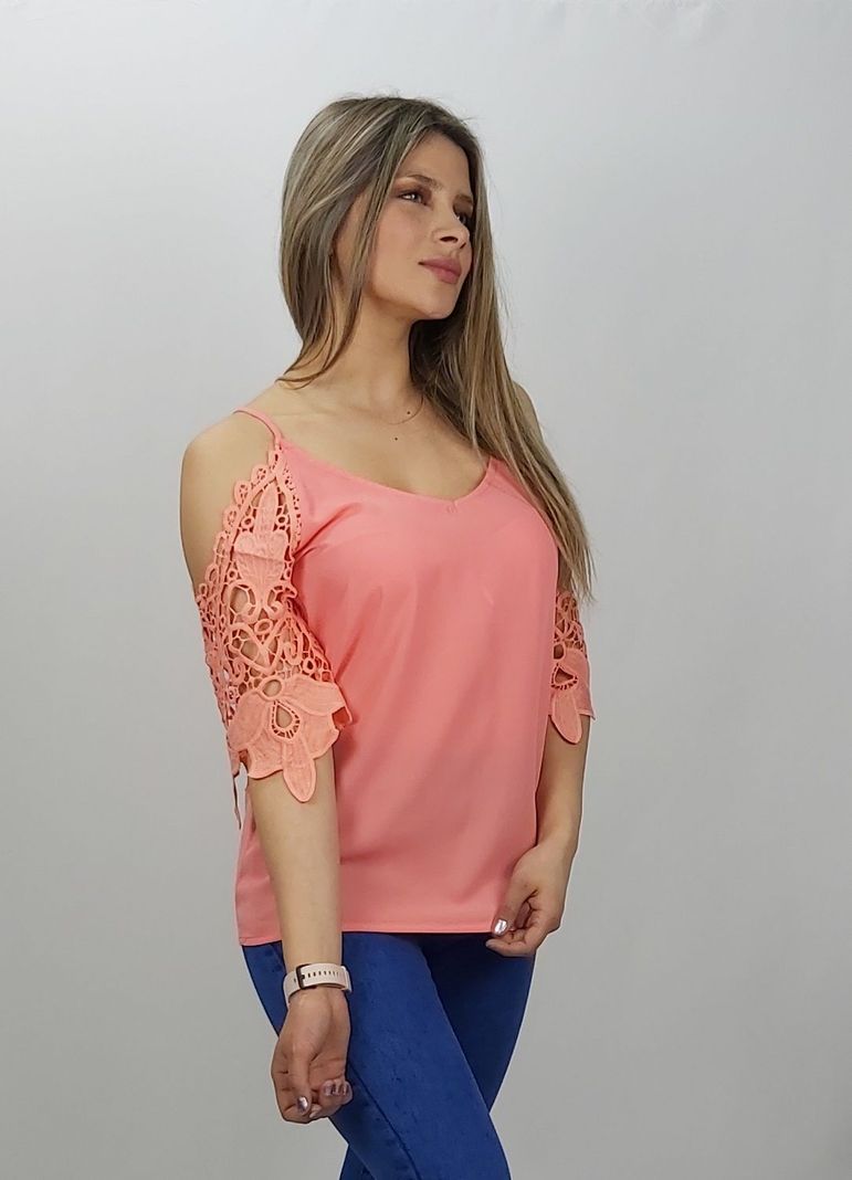 Polera crochet manga -1