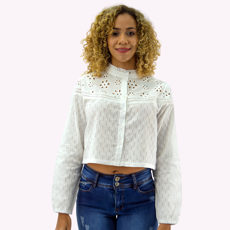 Blusa Broderie Blanca Tentation-0