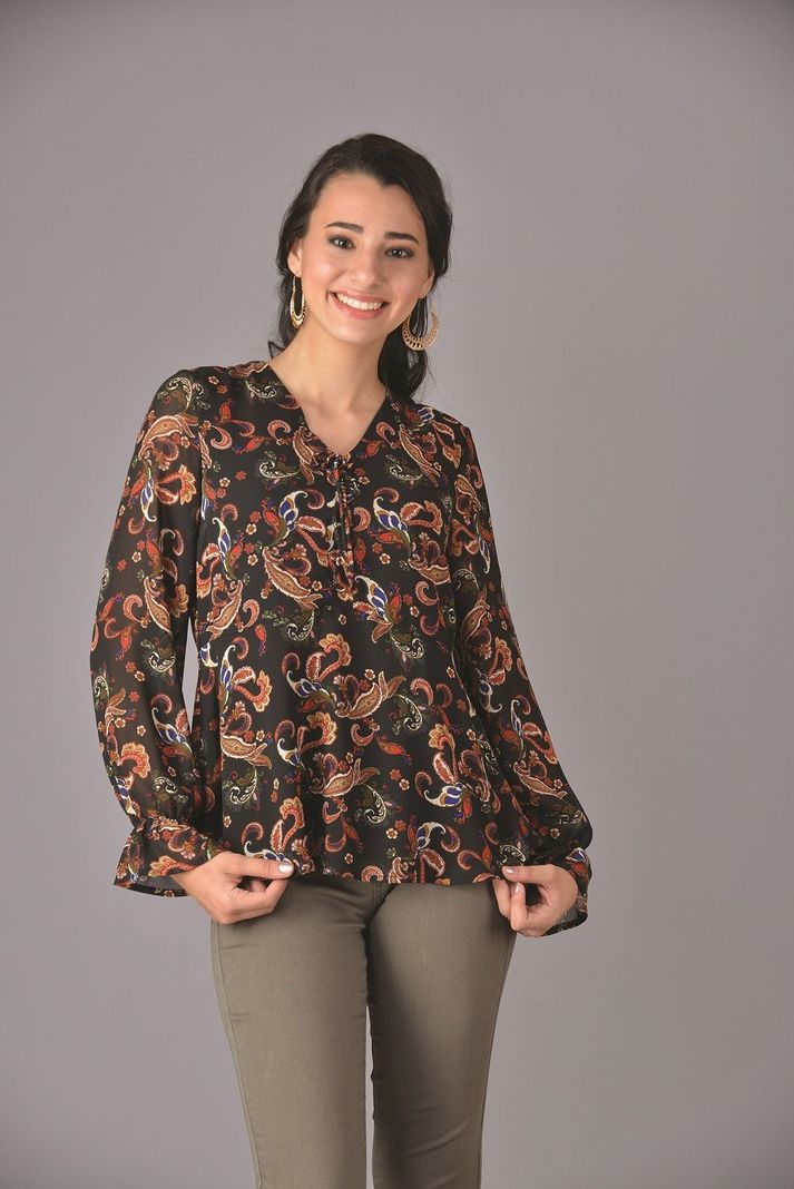 Bluson estampado amarra negro-0