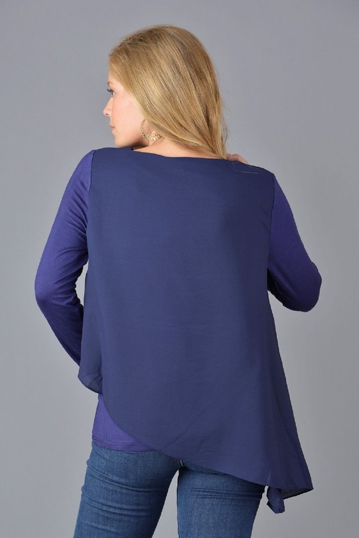 Bluson trapecio tachas azul-1