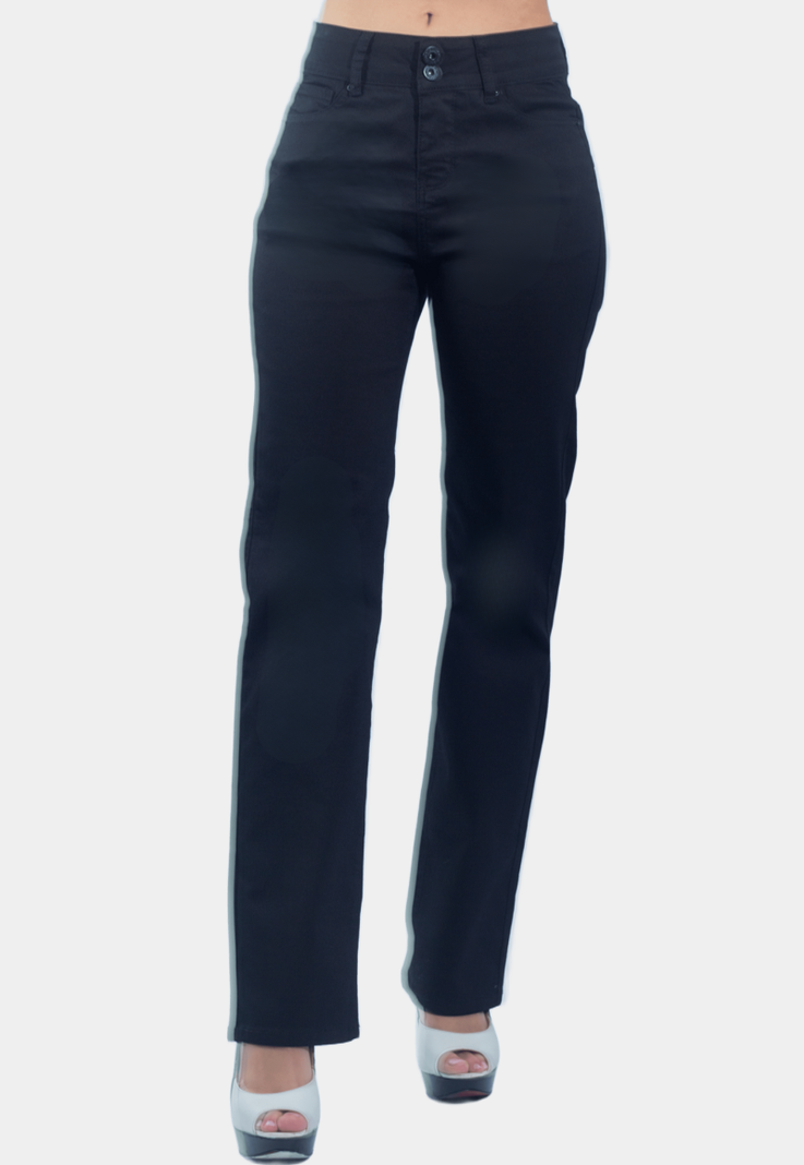 Pantalon Recto Tiro Alto Push Up Black Tentation -0