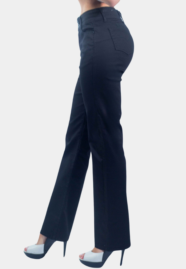 Pantalon Recto Tiro Alto Push Up Black Tentation -1