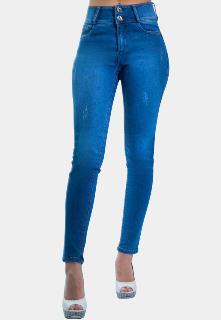 Jeans Pitillo Focalizado Dremel T.A. Push Up  Azul Tentation-0