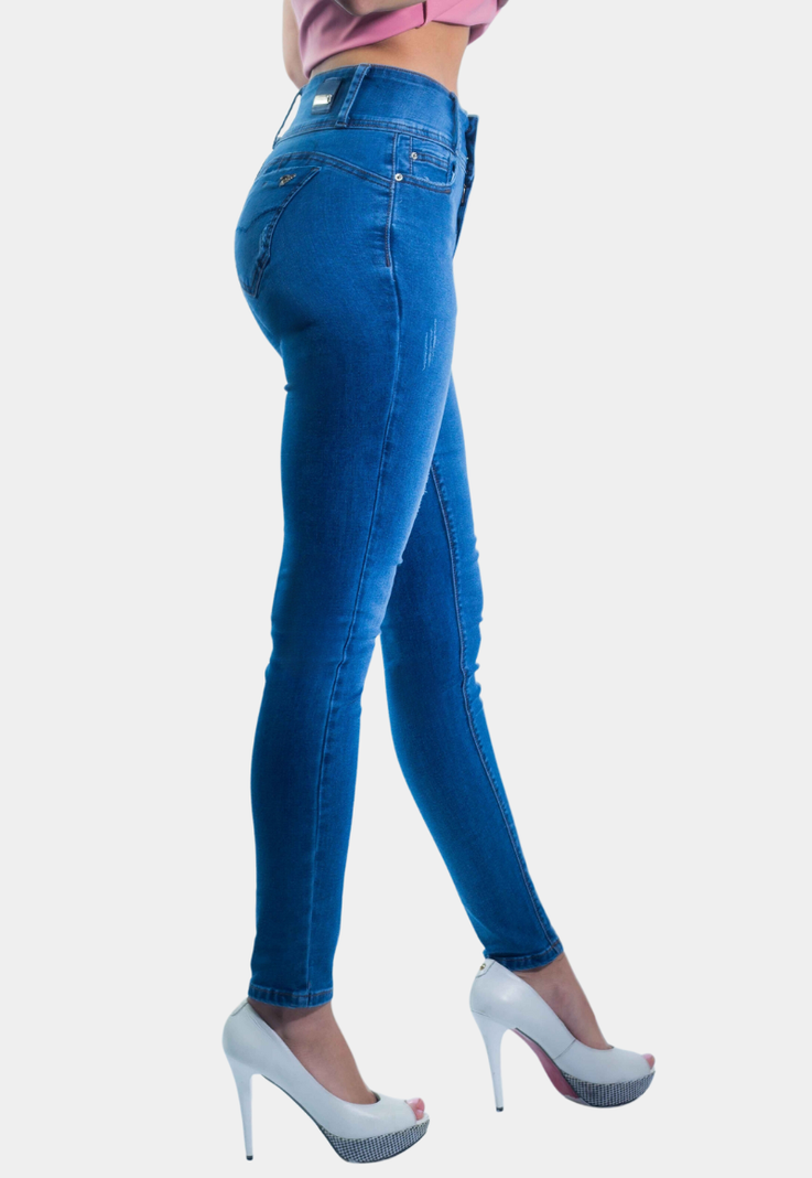 Jeans Pitillo Focalizado Dremel T.A. Push Up  Azul Tentation-1