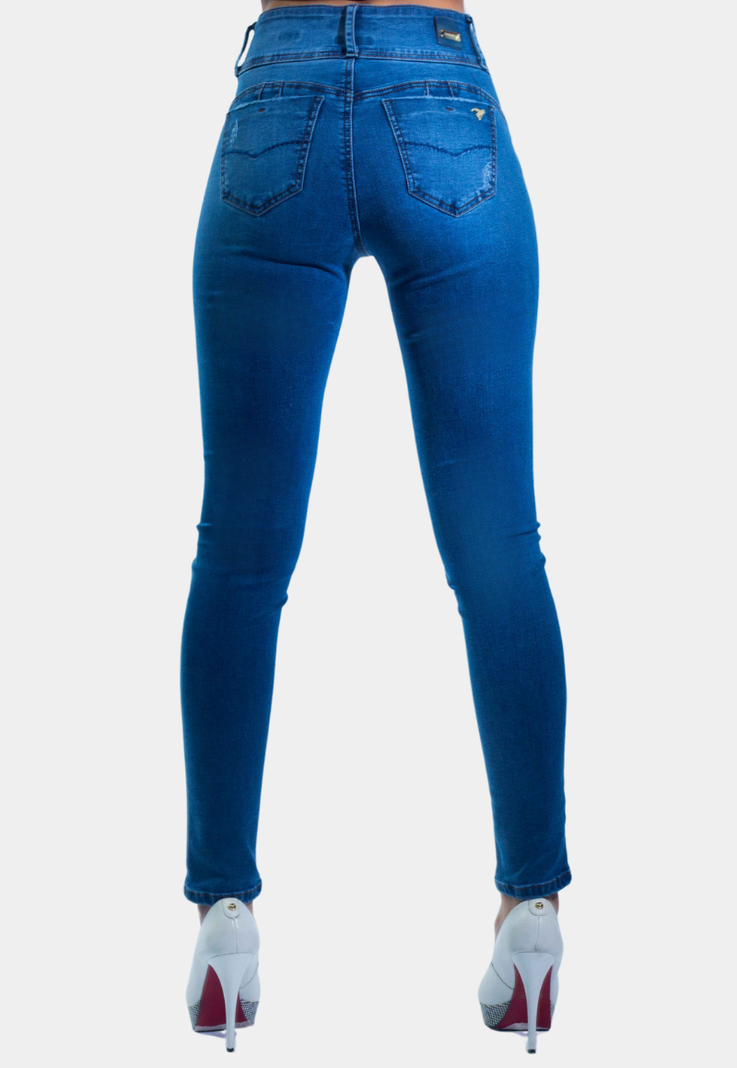 Jeans Pitillo Focalizado Dremel T.A. Push Up  Azul Tentation-3