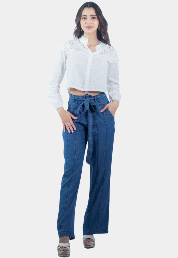 Pantalon Palazzo Tencel Cortes Tentation-0