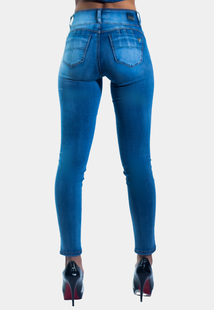 Jeans Pitillo Focalizado T.A. Push Up Azul Tentation-2