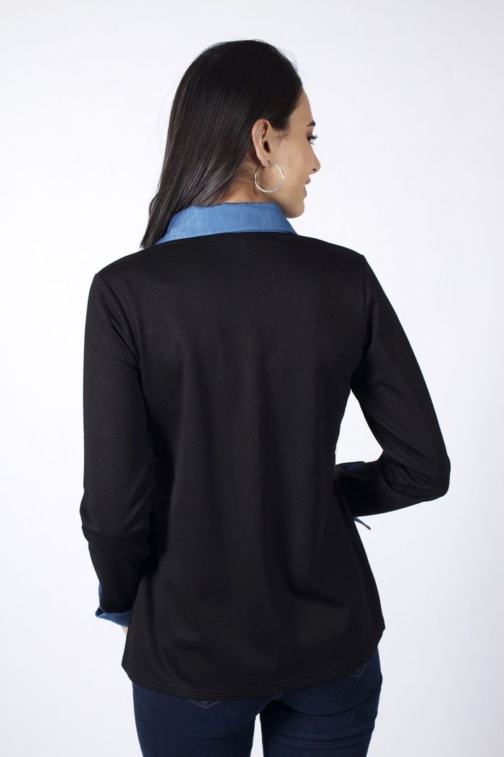 Blusa con aplicación negro-2