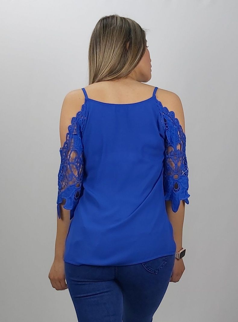 Polera crochet manga -2