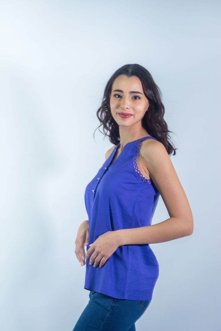Bluson S/M Broderie Lila Tentation -1