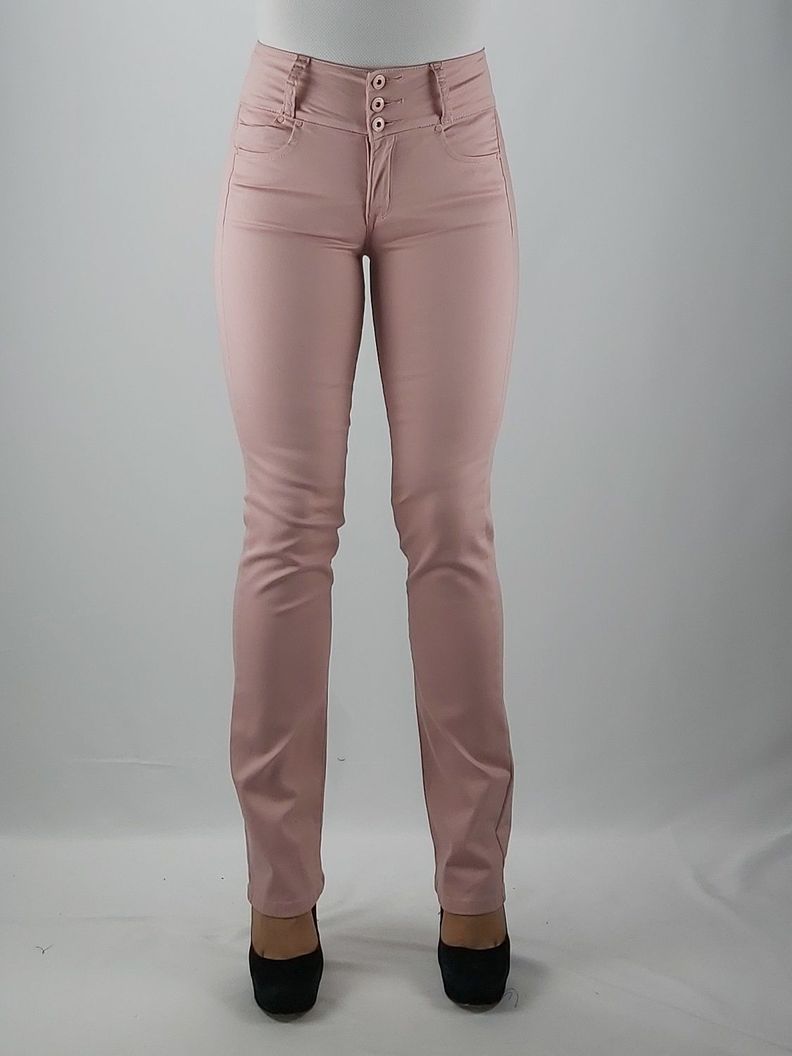 Pantalon gab. Tiro alto recto palo rosa-0