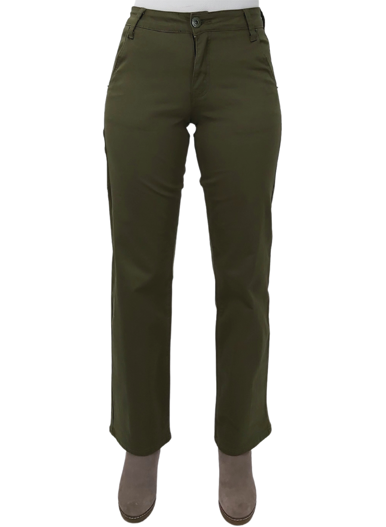 Pantalon Gabardina Cargo Verde-0