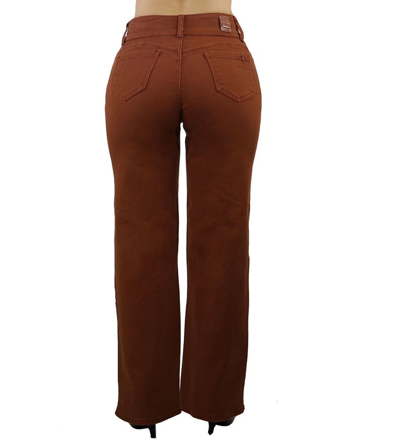 Jeans wide leg marron-2