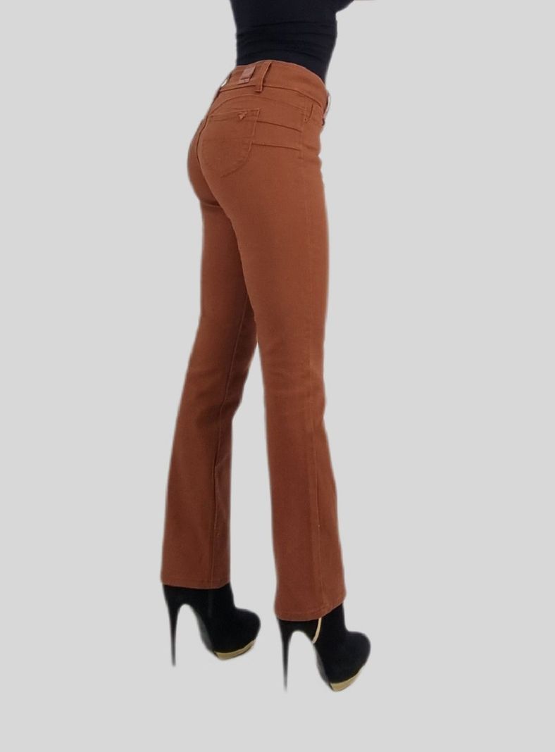 Jeans recto t.alto marron-1