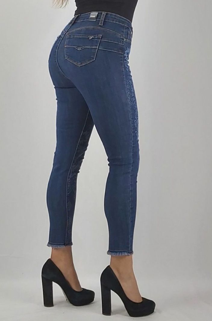 Jeans pitillo printer tiro alto push up-1