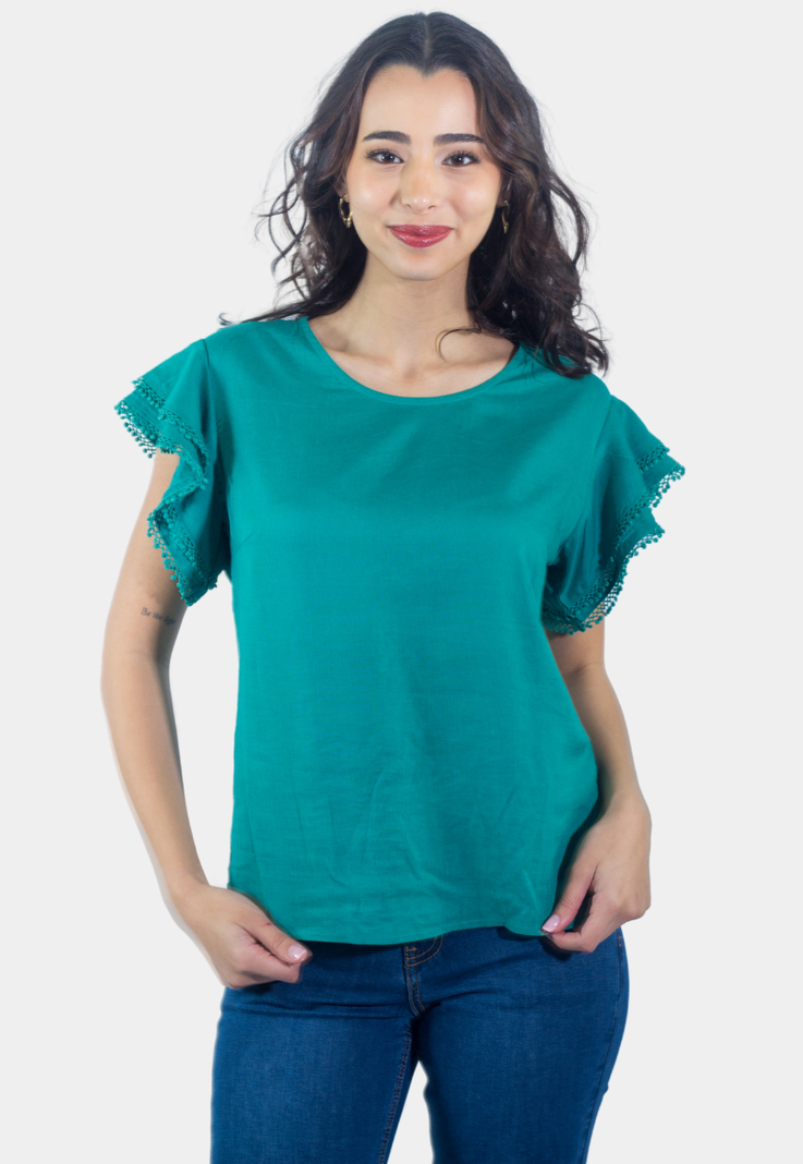 Bluson Broderie Manga Verde Tentation-0