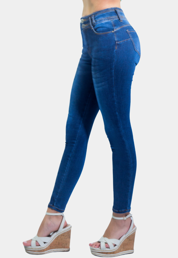 Jeans Pitillo Focalizado Azul  T.A. Push Up Tentation-1