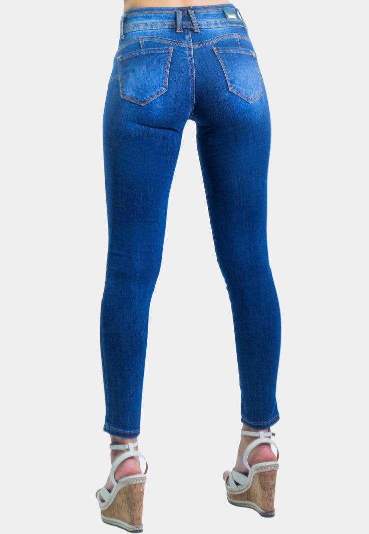 Jeans Pitillo Focalizado Azul  T.A. Push Up Tentation-2