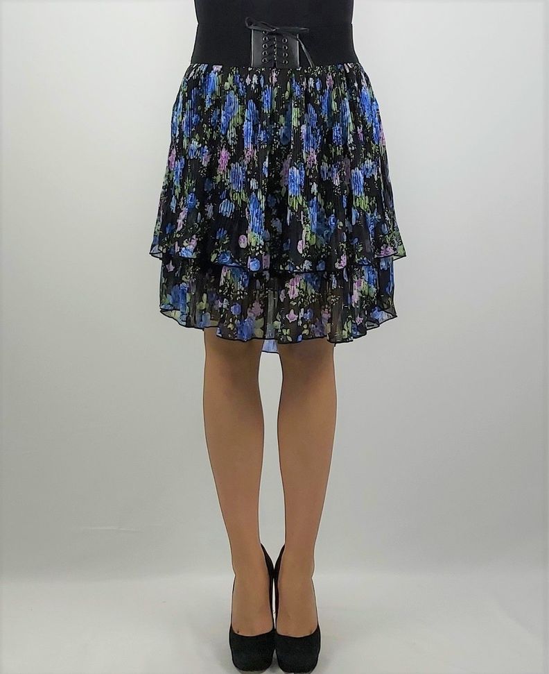 Falda chiffon estampado flor-0