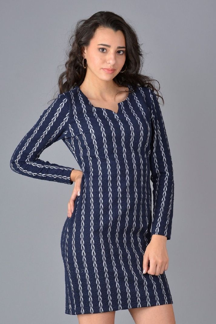 Vestido espiga azul-1