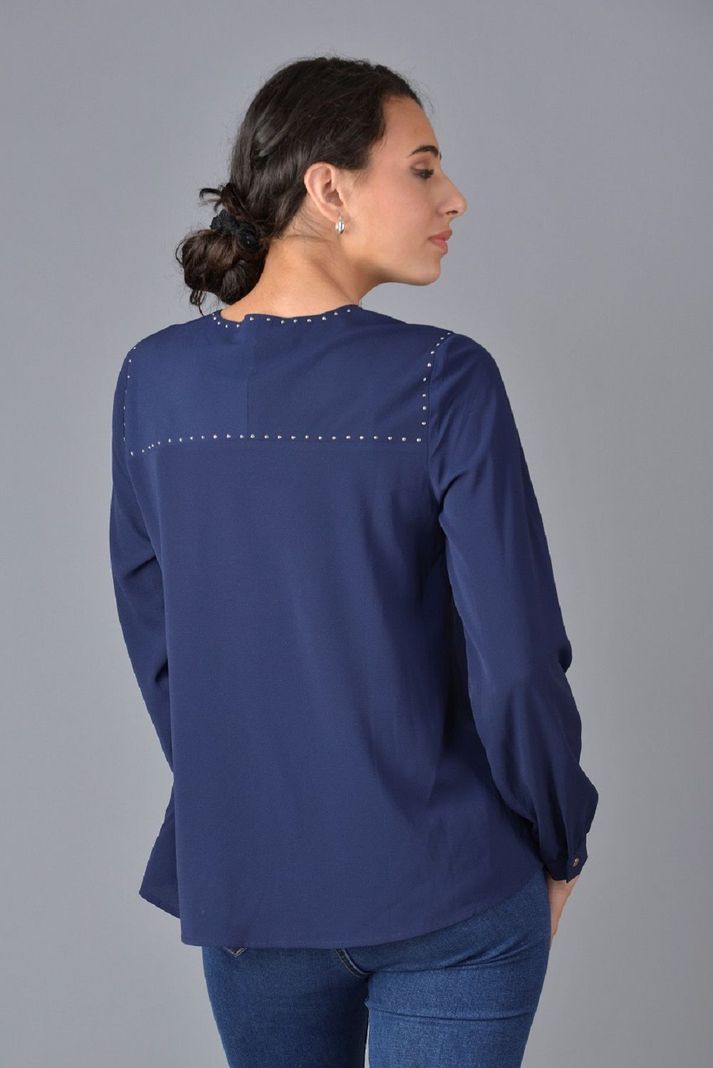 Bluson con tachas azul-2